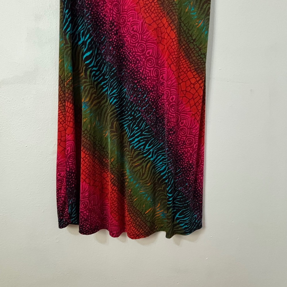 Jostar Maxi Dress Maximalist Animal Print Slinky Stretch Travel Boho Women XL - Picture 3 of 9